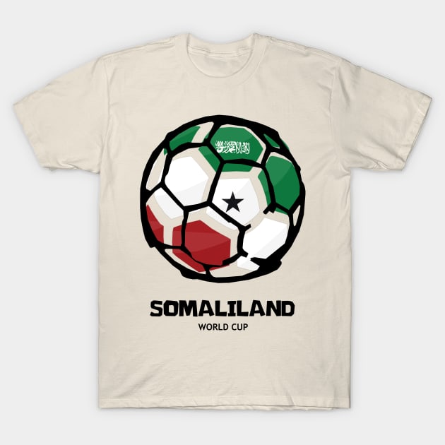 Somaliland Football Country Flag T-Shirt by KewaleeTee